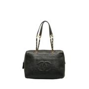 Pre-owned Leather chanel-bags Chanel Vintage , Black , Dames