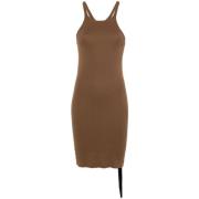 Bruine Racer Back Jurk Gemaakt in Italië Rick Owens , Brown , Dames