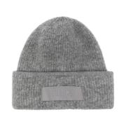 Gebreide Grijze Hoeden met Logopatch Jacquemus , Gray , Dames