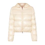 Gewatteerde Gevoerde Jas Room Moncler , Beige , Dames