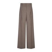 Bruine Wol Rechte Broek P.a.r.o.s.h. , Brown , Dames