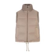 Kasjmier Gewatteerd Gilet Agnona , Brown , Dames