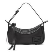 Iconische FF-versierde schoudertas Fendi , Black , Dames