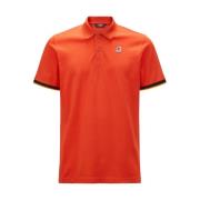 Contrast Stretch Polo Top K-Way , Orange , Heren