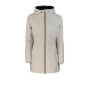 Gedrukte Waterdichte Winddichte Ademende Jas K-Way , Beige , Dames