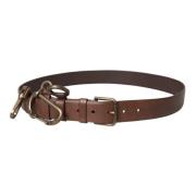 Bruine Metalen Gesp Leren Riem Dolce & Gabbana , Brown , Heren