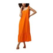 Oranje Maxi Jurk voor de Zomer Y.a.s , Orange , Dames