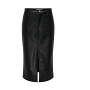 Imitatieleren Rok Onlkiri Only , Black , Dames