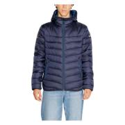 Blauwe Zip-Up Jas voor Mannen Napapijri , Blue , Heren