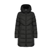 Zwarte Winterjas met Vaste Capuchon Colmar , Black , Dames