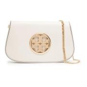 Ivory Reva Clutch Tas Tory Burch , White , Dames