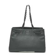 Pre-owned Leather chanel-bags Chanel Vintage , Black , Dames