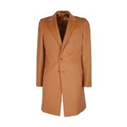 Bruine Virgin Wool Jacket Made in Italia , Brown , Heren