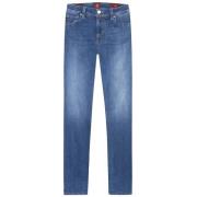 Lichtblauwe katoenen jeans broek Tramarossa , Blue , Heren