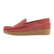 Ruby Suède Loafer Nature Footwear , Red , Dames