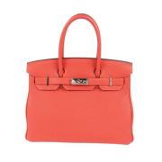 Pre-owned Leather handbags Hermès Vintage , Red , Dames