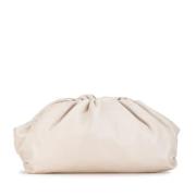 Pre-owned Leather clutches Bottega Veneta Vintage , White , Dames