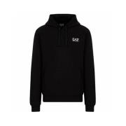 Logo Front Hoodie Emporio Armani EA7 , Black , Heren