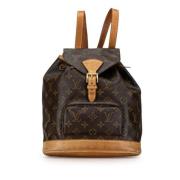 Pre-owned Canvas backpacks Louis Vuitton Vintage , Brown , Dames