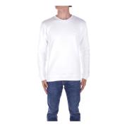 Witte Logo Zij Sweater Dondup , White , Heren