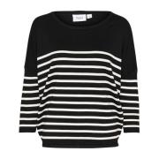 Gestreepte Oversized Pullover Trui Saint Tropez , Black , Dames