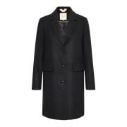 Klassieke Zwarte Jas Leanettepw Otw Part Two , Black , Dames