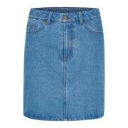 Korte Denim Rok Medium Blauw Saint Tropez , Blue , Dames