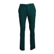 Elegante Groene Katoenen Broek Bencivenga , Green , Heren