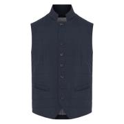 Stijlvolle Lichtgewicht Vest met Zakken Corneliani , Blue , Heren