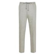 Flanel Trekkoord Stretch Broek Corneliani , Gray , Heren