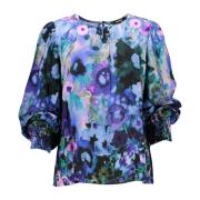 Levendige Viscose Pullover met Ronde Hals Desigual , Multicolor , Dame...