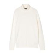 Ribgebreide Coltrui Sweater Zanone , White , Heren