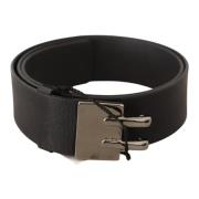 Elegante zwarte leren riem Costume National , Black , Dames