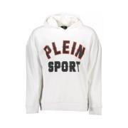 Witte hoodie met gedurfde prints Plein Sport , White , Heren