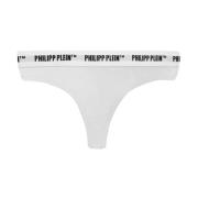 Elegante Witte String Dubbelpak Philipp Plein , White , Dames