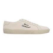 Vintage Canvas Low-Top Sneakers Saint Laurent , Beige , Dames