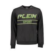 Langarmig Sweatshirt met Contrastdetails Plein Sport , Black , Heren