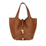 Pre-owned Leather handbags Hermès Vintage , Brown , Dames