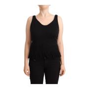 Mouwloze Designer Tanktop in Zwart Ermanno Scervino , Black , Dames