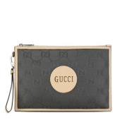 Pre-owned Nylon clutches Gucci Vintage , Gray , Dames