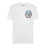 Logo Wit T-shirt en Polo Philipp Plein , White , Heren