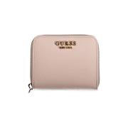 Roze Polyethyleen Portemonnee met Rits Guess , Pink , Dames