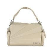 Beige Handtas met Afneembare Schouderband Desigual , Beige , Dames