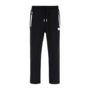 Zwarte stretch katoenen joggers Boss , Black , Heren