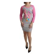 Grijze My Little Pony Sweater Jurk Moschino , Gray , Dames