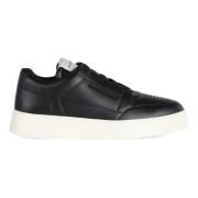 Logo Sneakers in Leer en Eco-leer Emporio Armani , Black , Heren