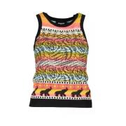 Stijlvolle Tanktop met Brede Schouders Desigual , Multicolor , Dames