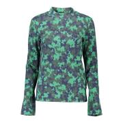 Groene Pullover met Stijlvolle Mokka Kraag Gant , Green , Dames