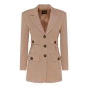 Antiekroze Jas Slim Fit Knoopsluiting Pinko , Pink , Dames