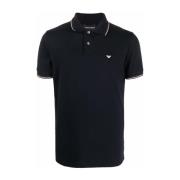 Blauw Logo-Geborduurd Poloshirt Emporio Armani , Blue , Heren